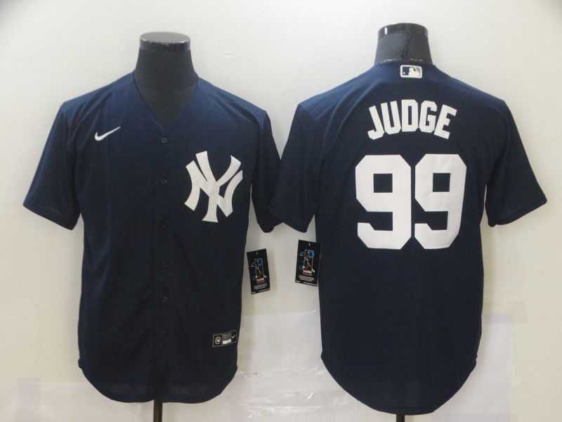 Men New York Yankees 99 Judge Blue Game Nike MLB Jerseys